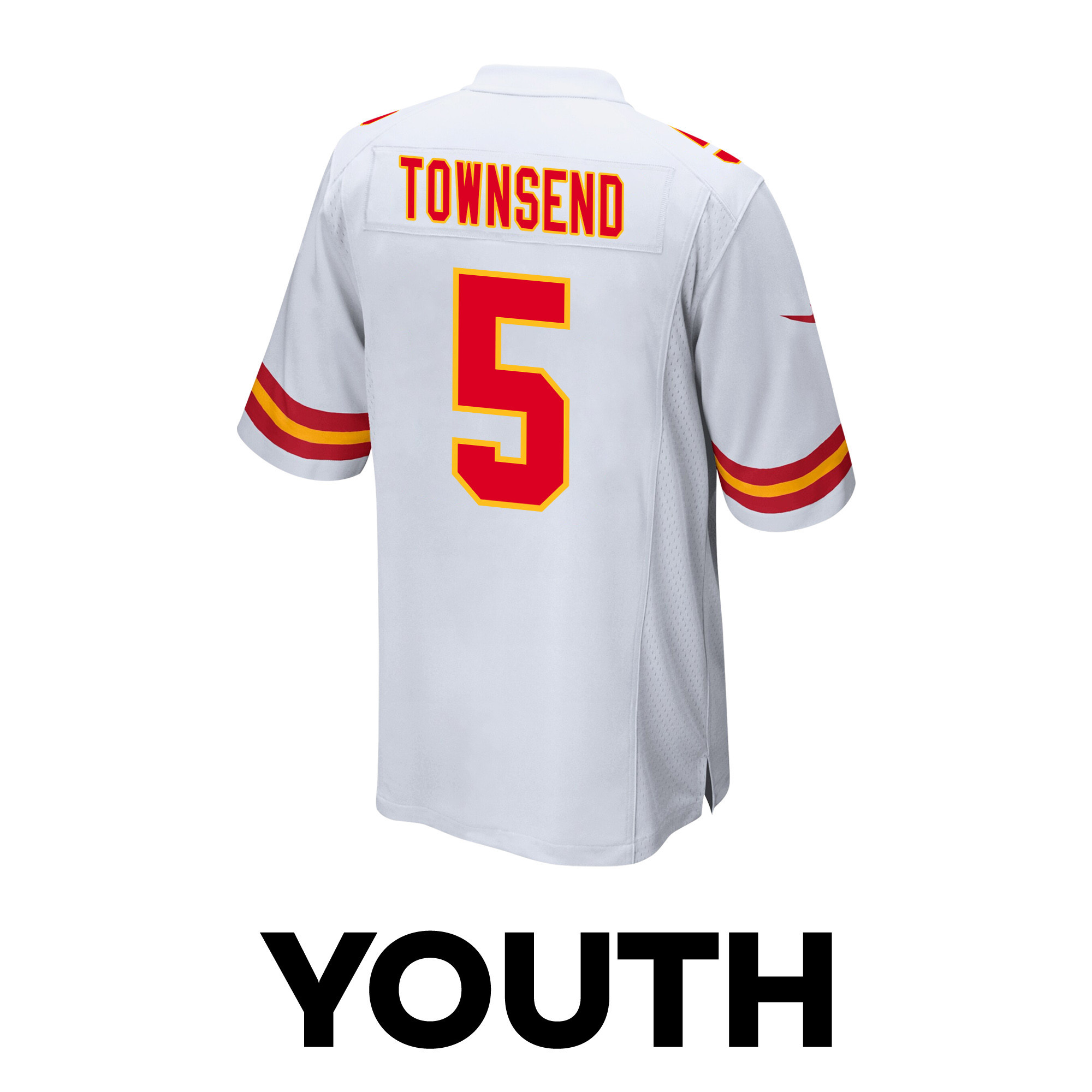 Tommy Townsend 5 Kansas City Chiefs Super Bowl LVIII Champions 4X Game White NFL Jersey Youth
