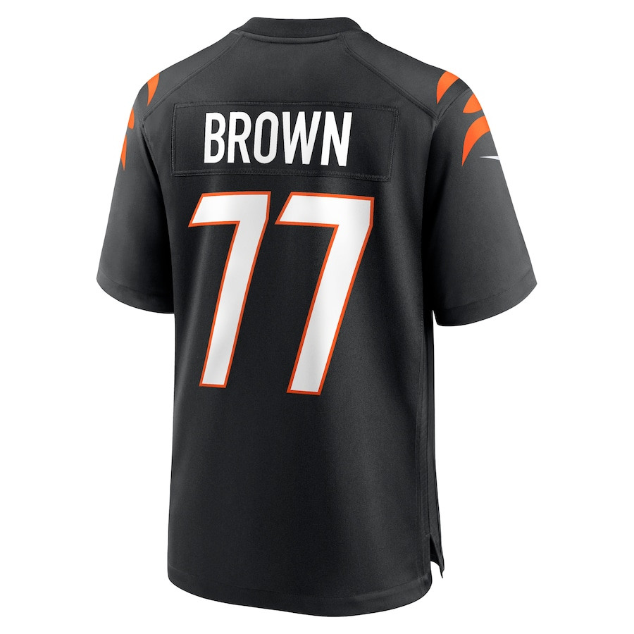 Trent Brown 77 Cincinnati Bengals Game Black NFL Jersey Men's