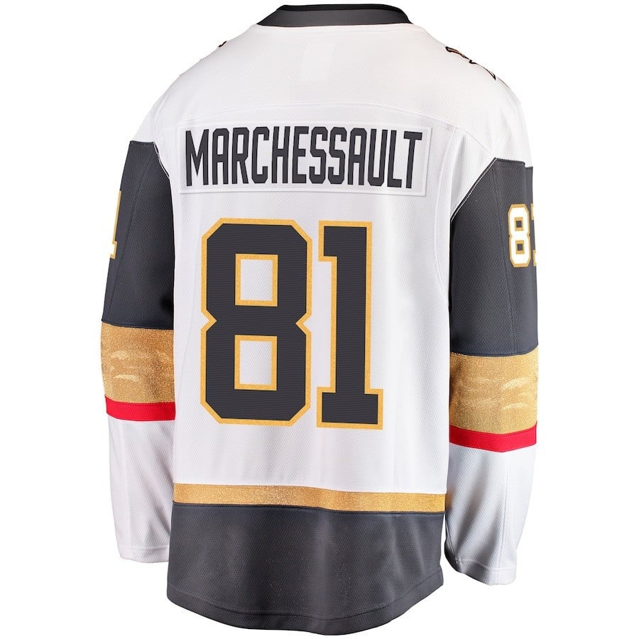 Jonathan Marchessault 81 Vegas Golden Knights 2023 Stanley Cup Champions Patch Away Breakaway Player White NHL Jersey Men's