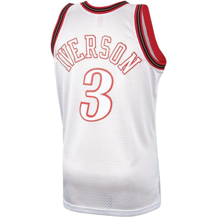 Allen Iverson Philadelphia 76ers Mitchell Ness Hardwood Classics Platinum Swingman NBA Jersey Men's