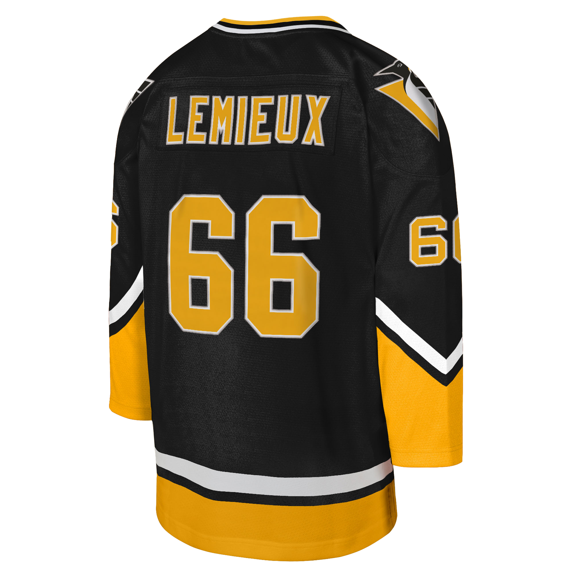 Pittsburgh Penguins Mario Lemieux Mitchell Ness Gold 1992/93 Captain Patch Blue Line Player NHL Jersey Youth