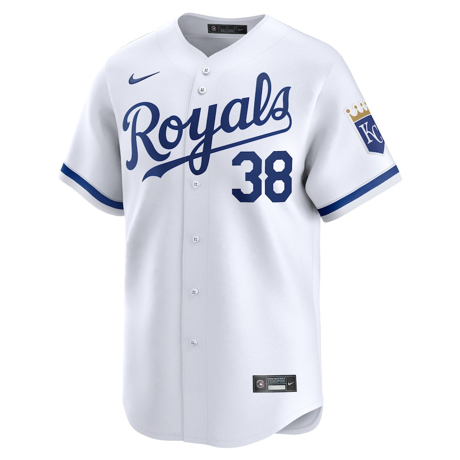 Josh Taylor 38 Kansas City Royals Home Limited Player White MLB Jersey Men's