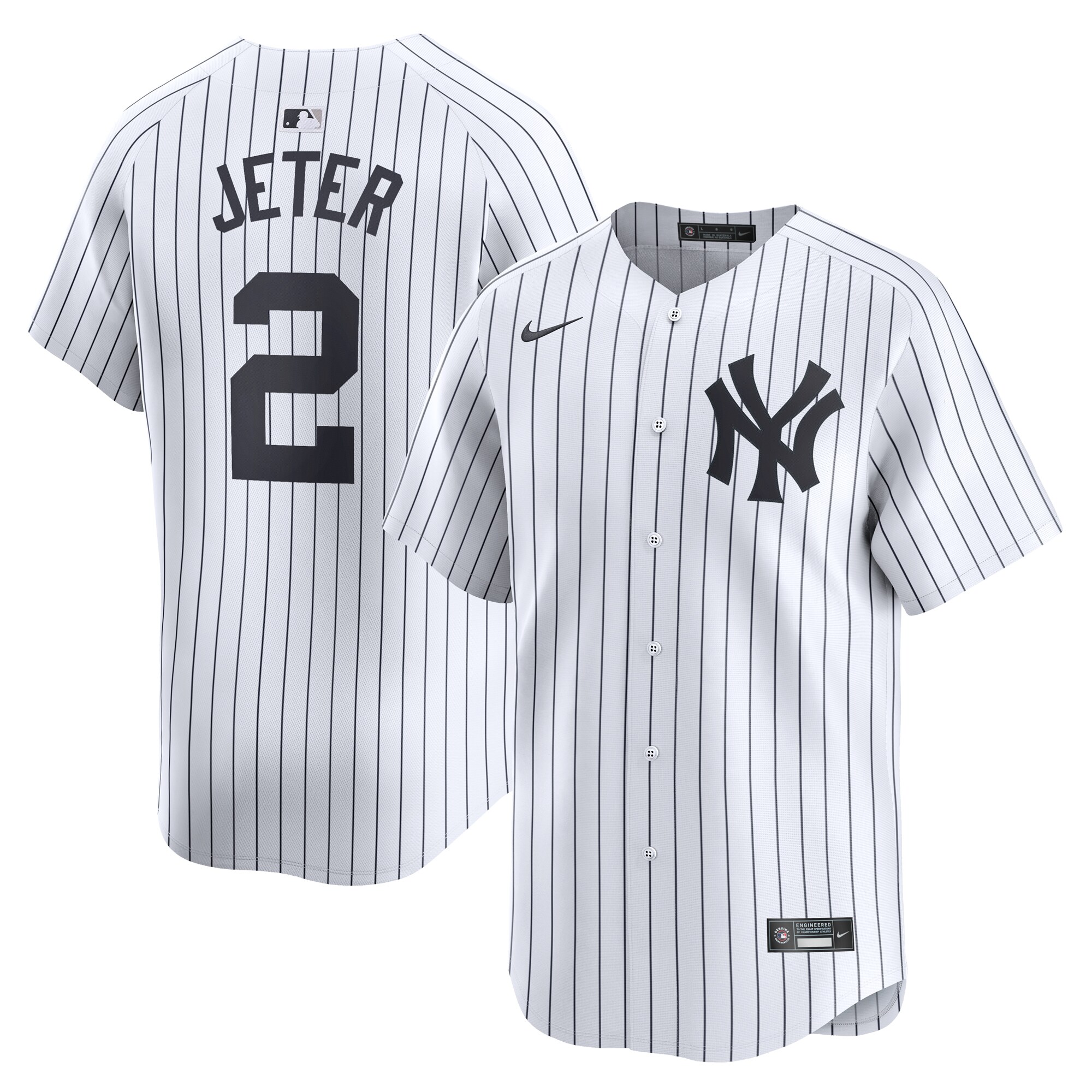New York Yankees Derek Jeter White Home Limited Player MLB Jersey Youth