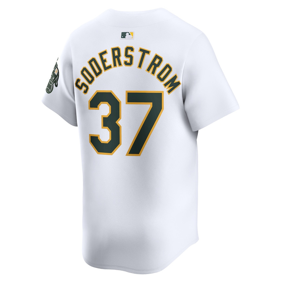 Tyler Soderstrom 37 Oakland Athletics Home Limited Player White MLB Jersey Men's