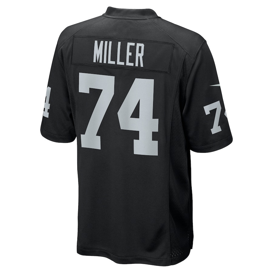 Kolton Miller 74 Las Vegas Raiders Game Black NFL Jersey Men's