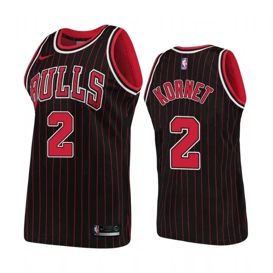 Chicago Bulls 2 Luke Kornet Hardwood Classics Black NBA Jersey Men's