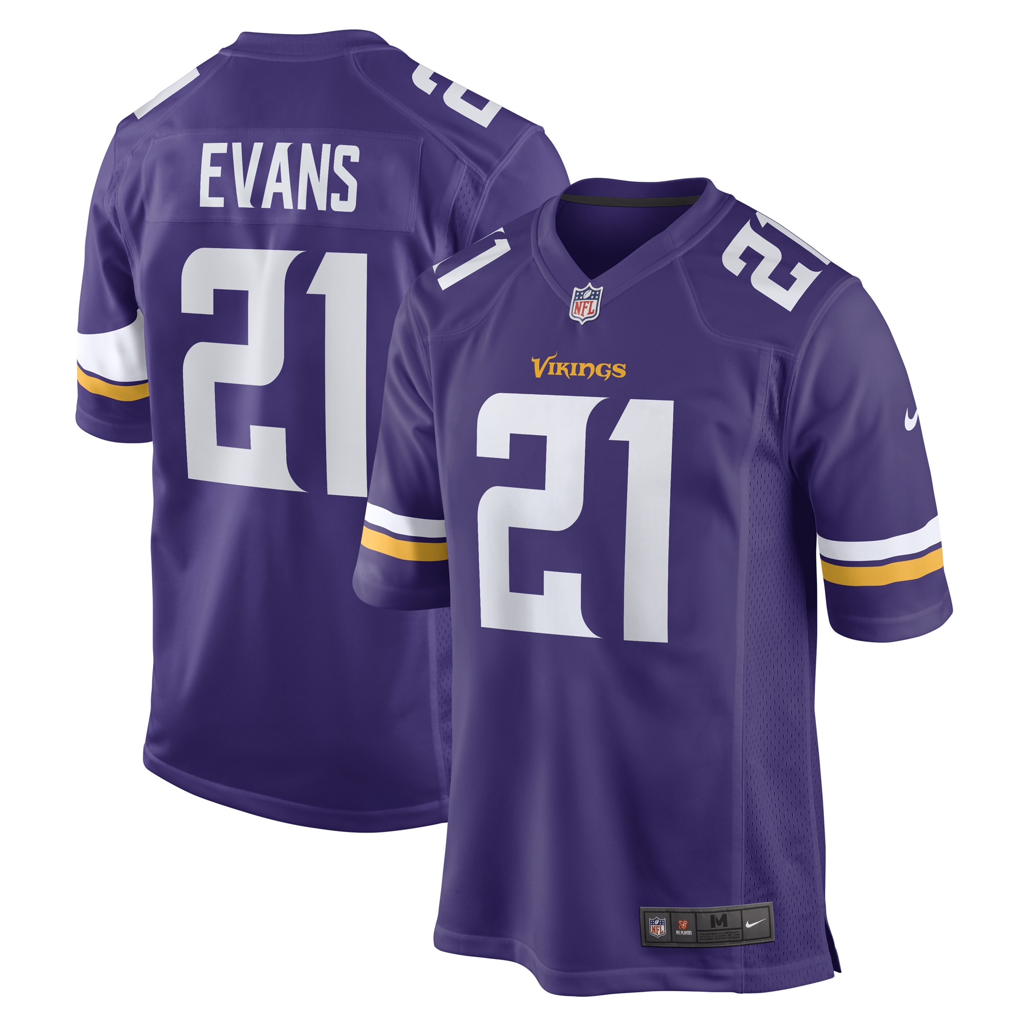 Minnesota Vikings Akayleb Evans Purple Game Player NFL Jersey Men's