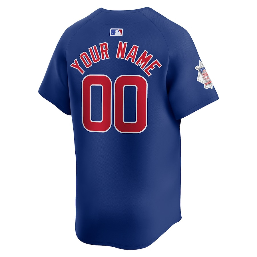 Chicago Cubs Alternate Limited Custom Royal MLB Jersey Men's