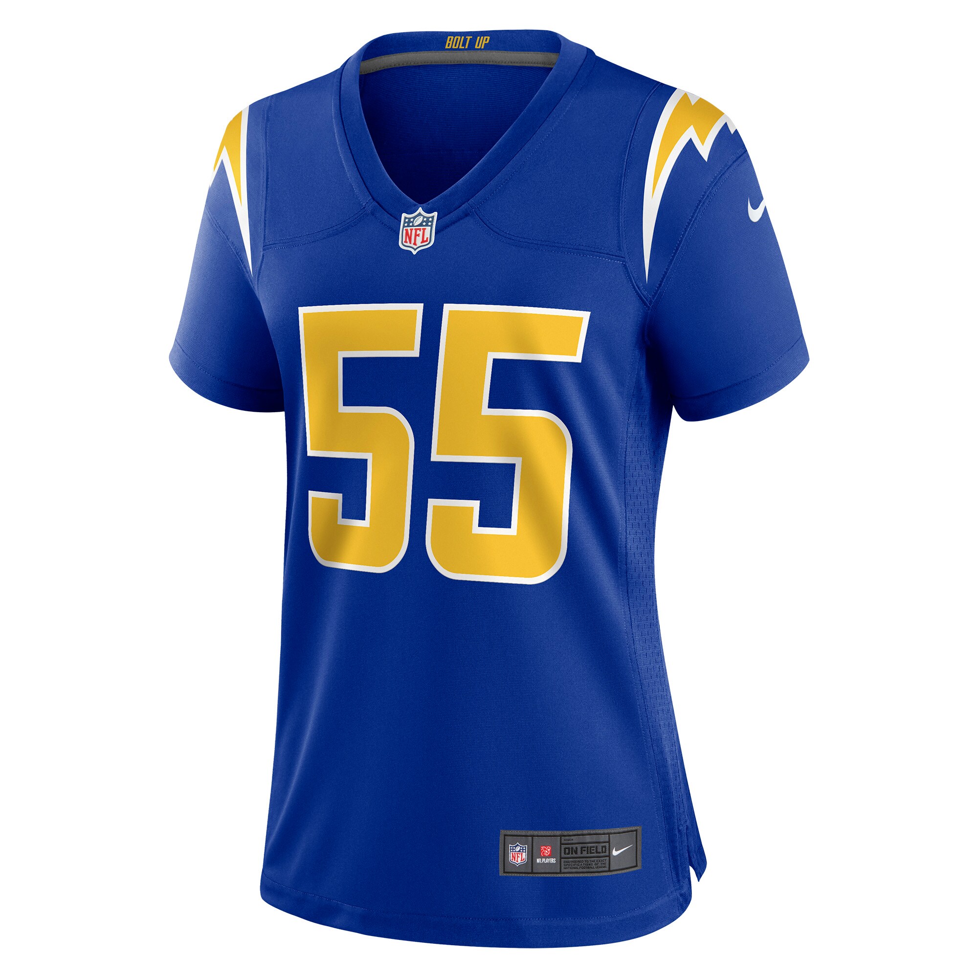 Los Angeles Chargers Junior Seau Royal Retired Game NFL Jersey Women's