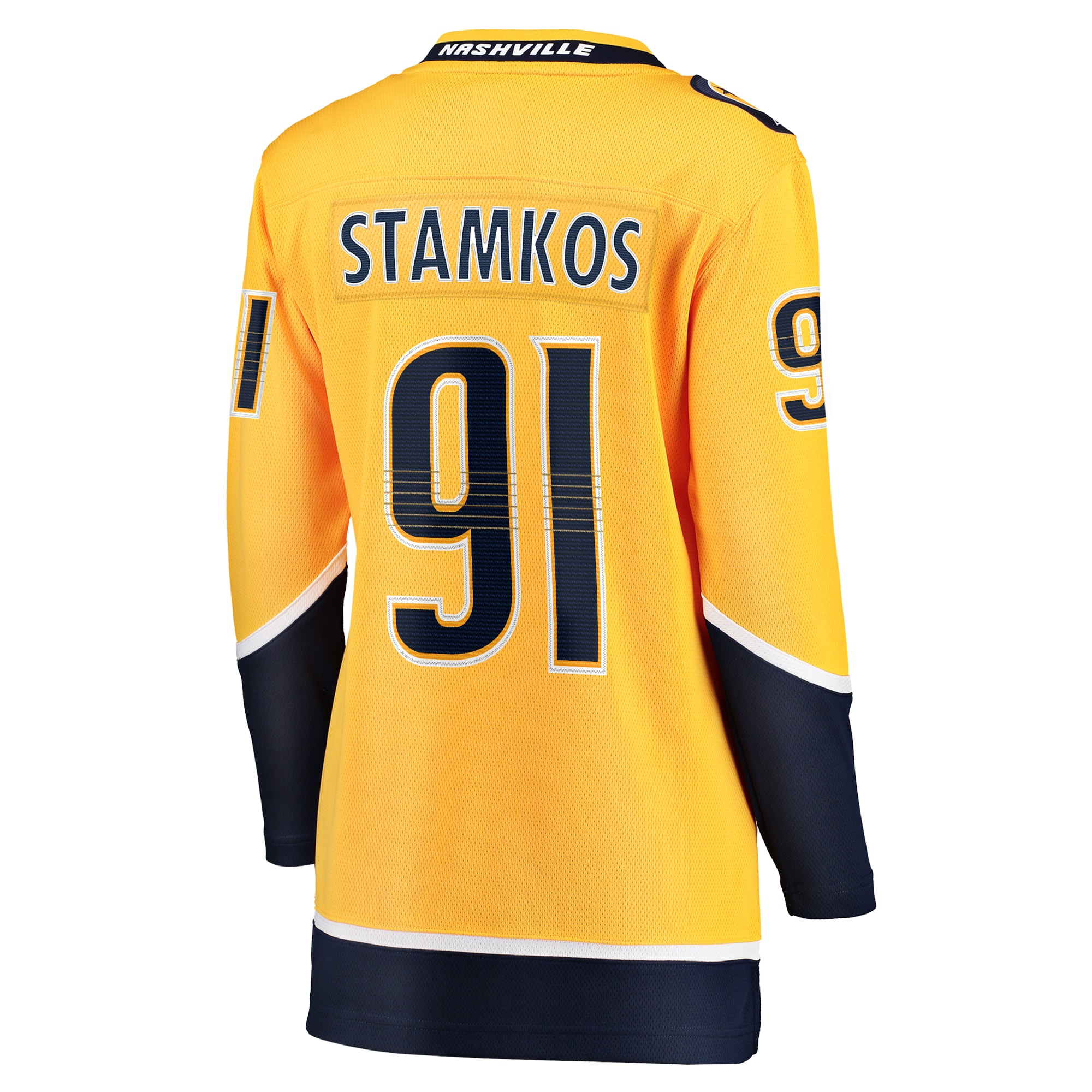 Nashville Predators Steven Stamkos Gold Home Premier Breakaway Player NHL Jersey Women's