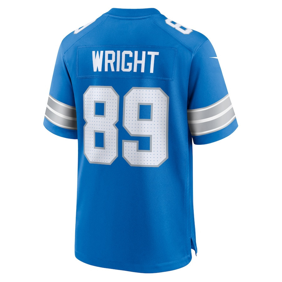 Brock Wright #89 Detroit Lions Super Bowl LIX Blue NFL Jersey Youth