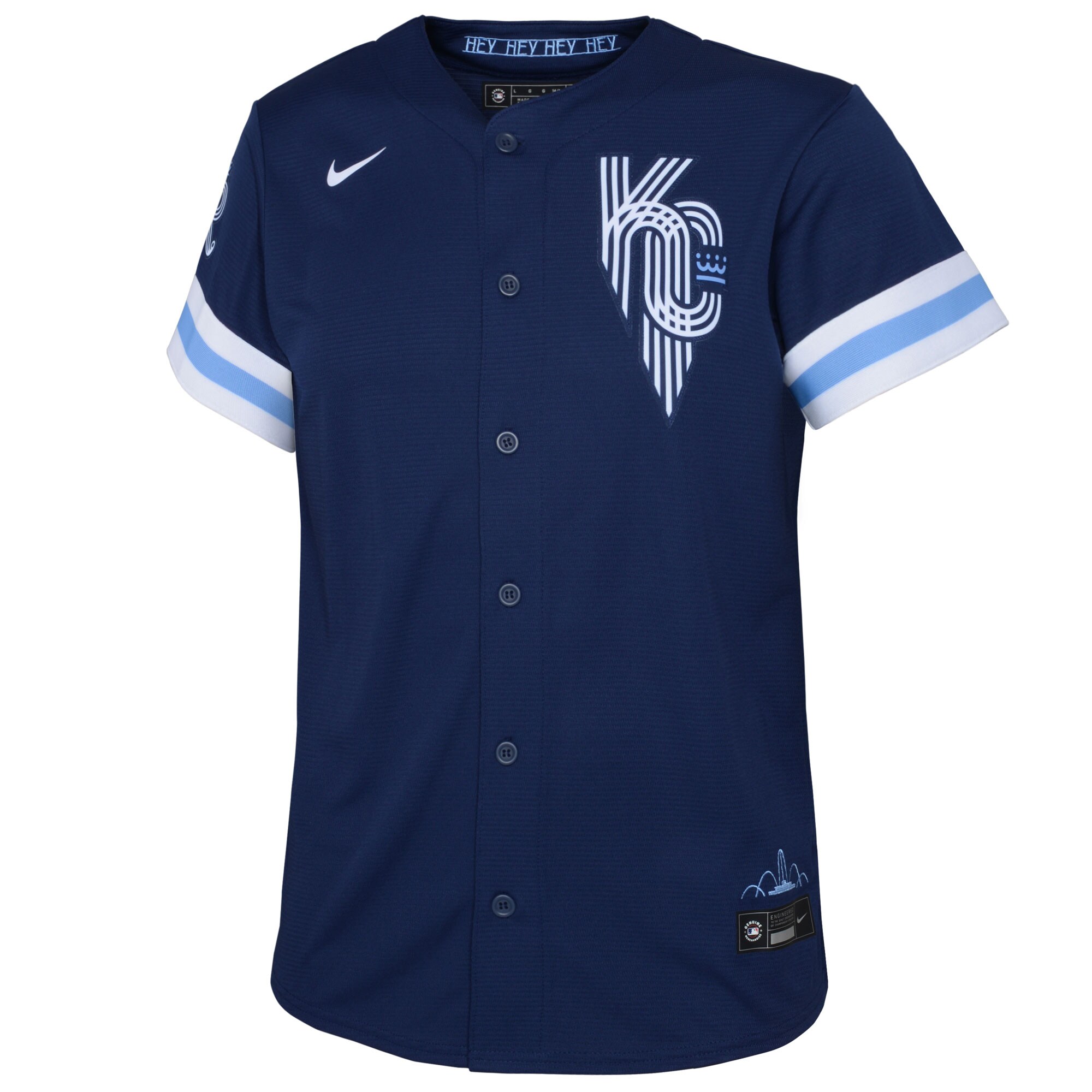Kansas City Royals Navy City Connect MLB Jersey Youth