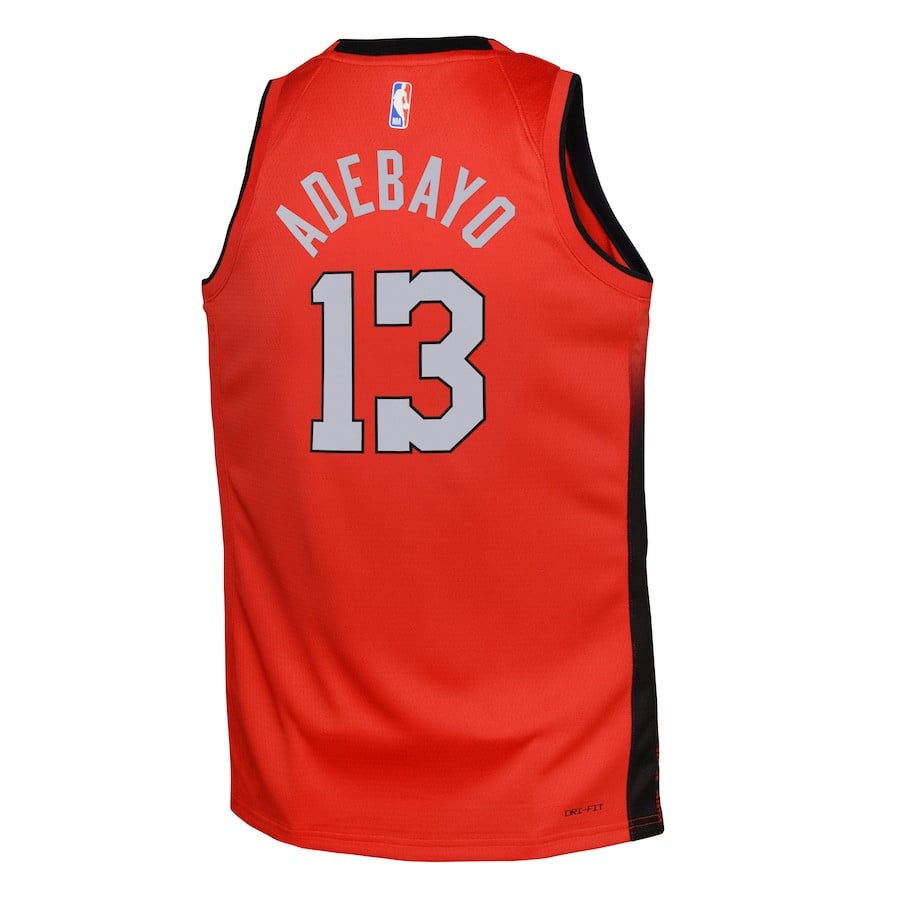 Bam Adebayo 13 Miami Heat 2024/25 Swingman Playe City Edition Red NBA Jersey Youth