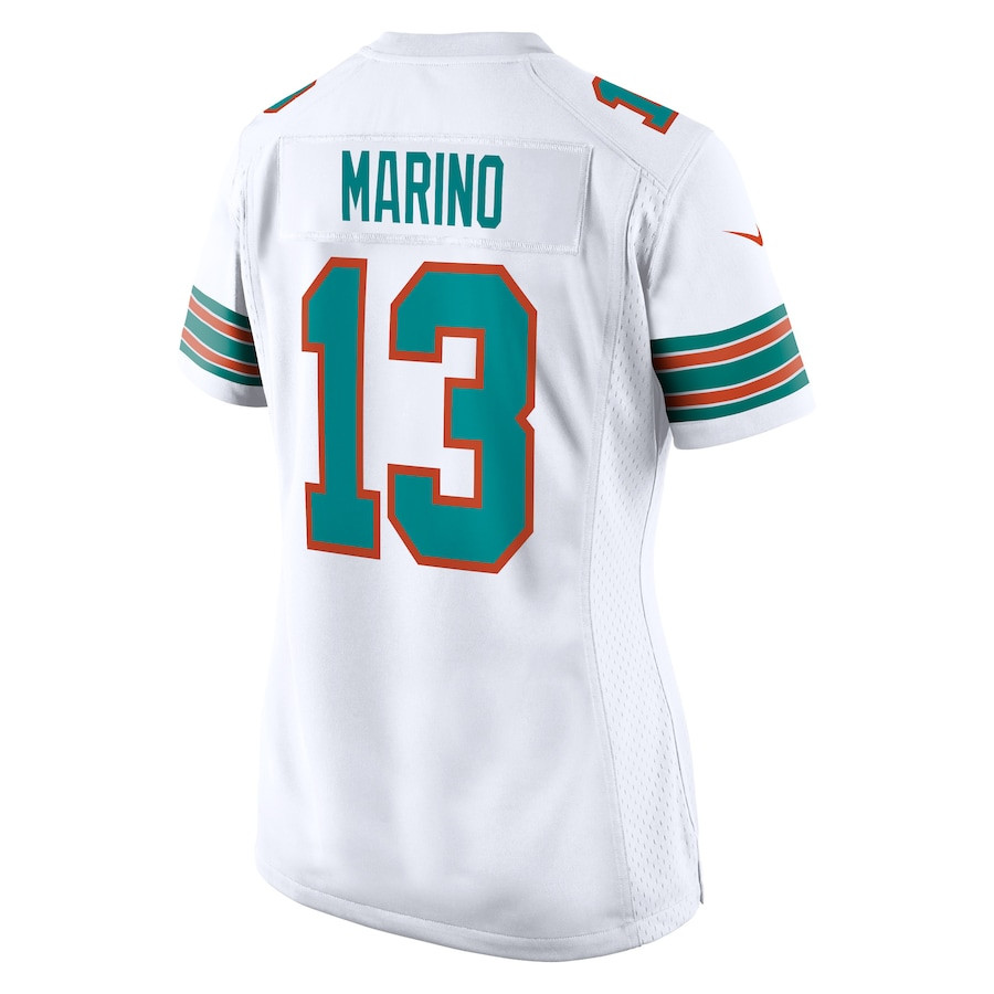 Dan Marino 13 Miami Dolphins Retired White NFL Jersey Women's