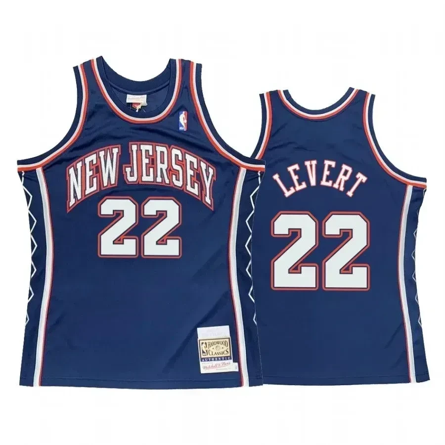 Caris Levert 22 Brooklyn Nets Blue Hardwood Classics NBA Jersey Men's