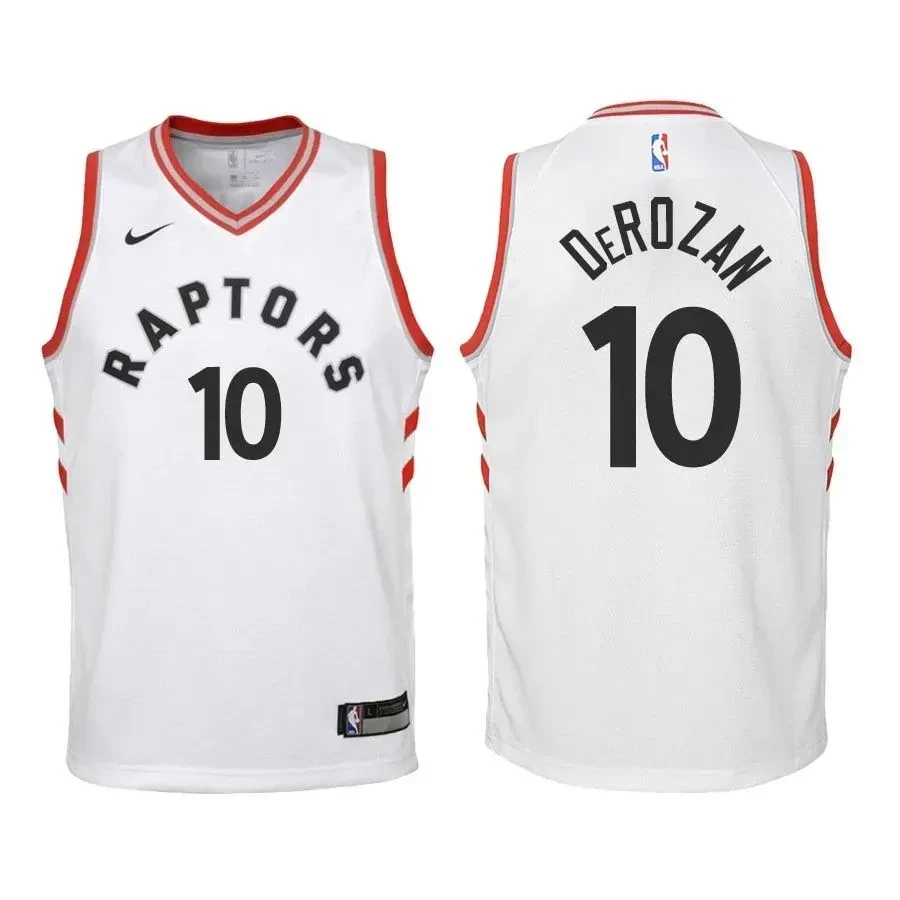 Raptors Demar Derozan 10 Association Editio White NBA Jersey Youth