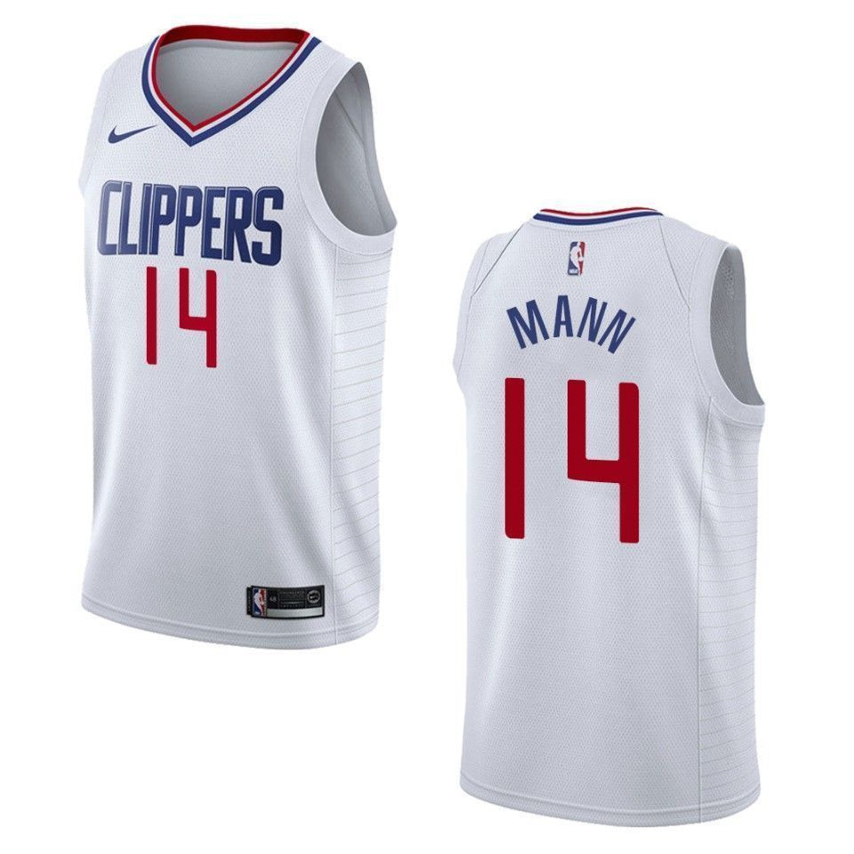 Los Angeles Clippers 14 Terance Mann Association Swingman White NBA Jersey Men's