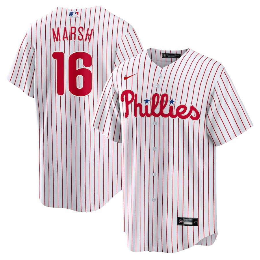 Brandon Marsh 16 Philadelphia Phillies White MLB Jersey Men's