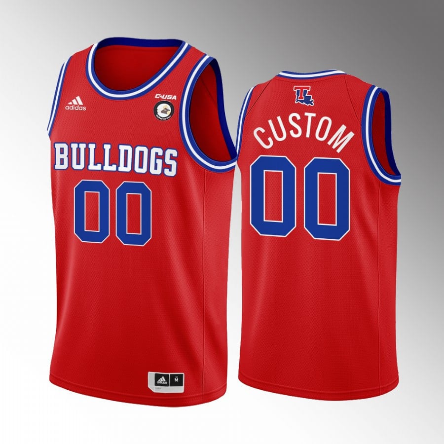 Custom 00 Louisiana Tech Bulldogs Red College Alternate NCAA Jersey Men's