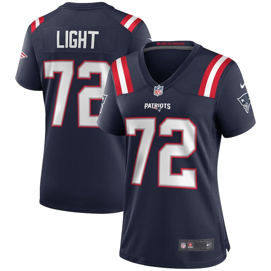 Matt Light 72 New England Patriots Game Retired Navy NFL Jersey Women's