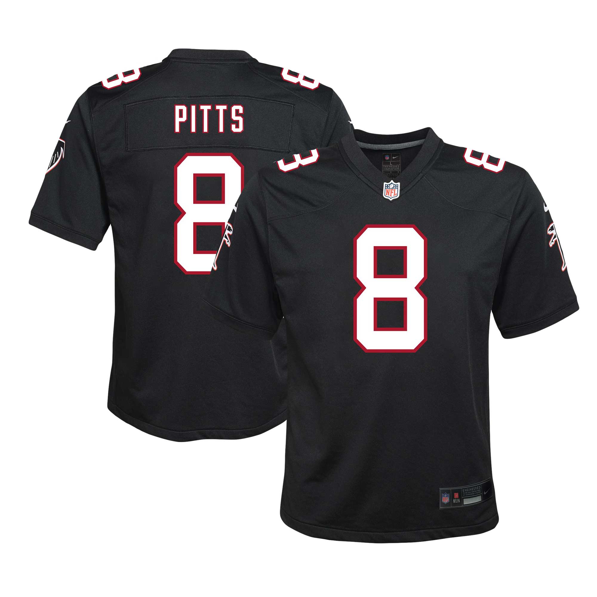 Atlanta Falcons Kyle Pitts Black Game NFL Jersey Youth