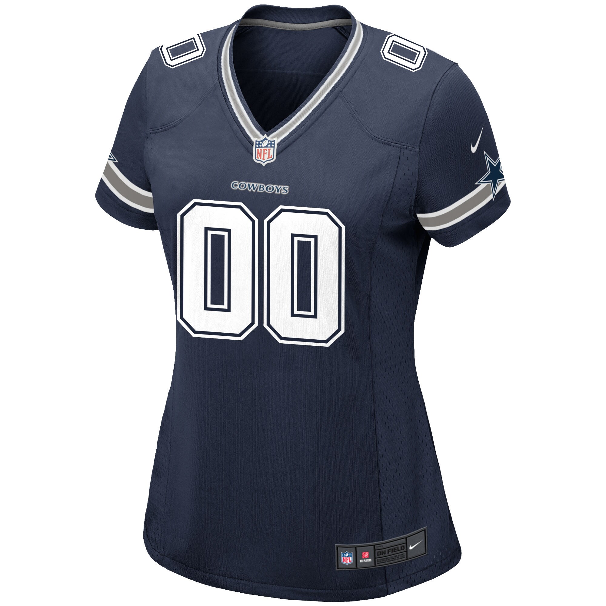 Navy Dallas Cowboys Custom Game NFL Jersey Women's