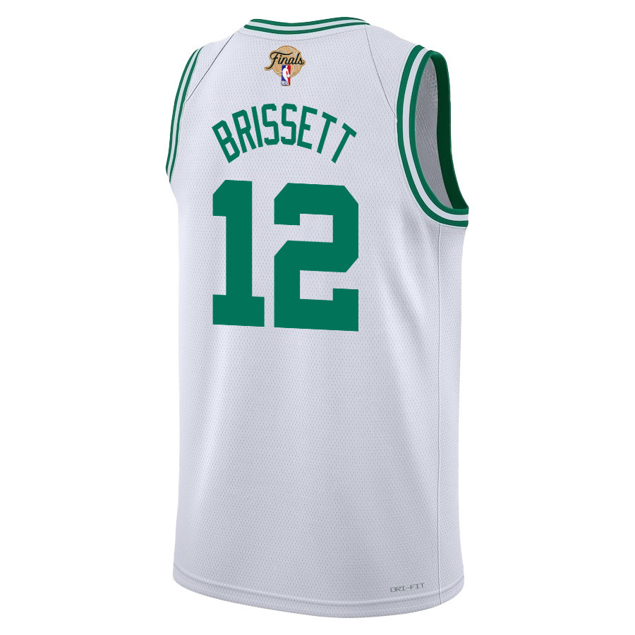 Oshae Brissett 12 Boston Celtics 2024 FINALS PATCH Swingman Association Editio White NBA Jersey Men's