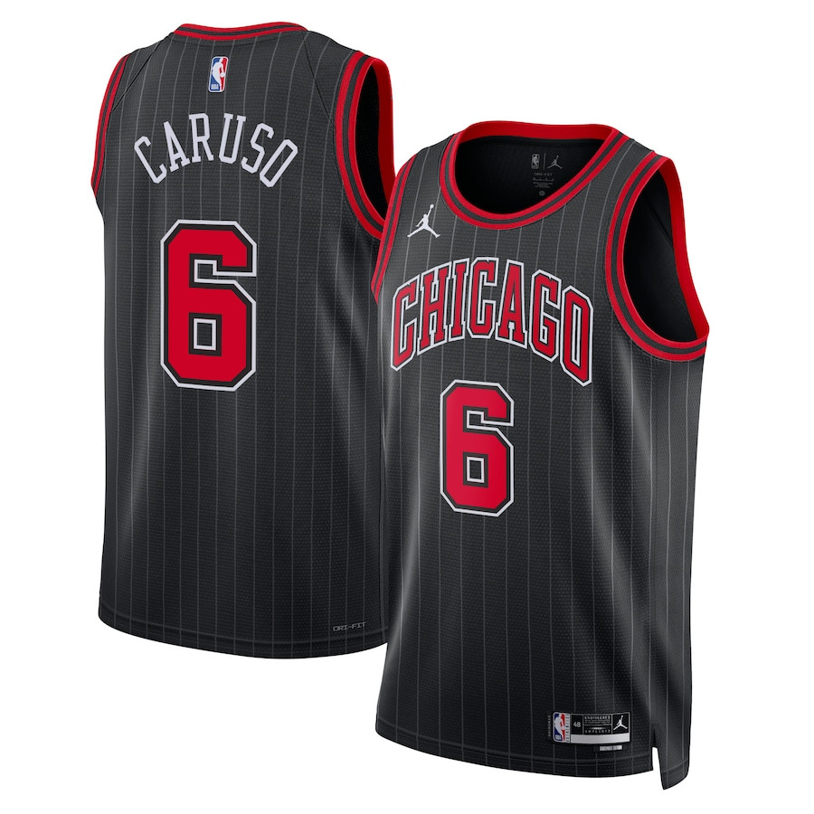 Alex Caruso 6 Chicago Bulls Unisex Swingman Statement Edition Black NBA Jersey Unisex