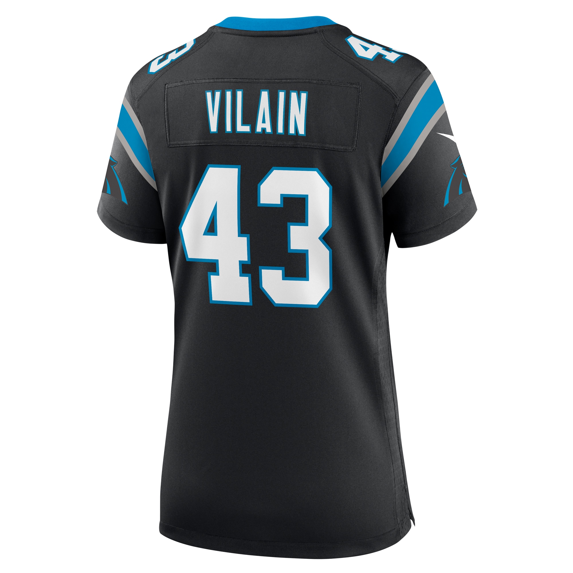 Carolina Panthers Luiji Vilain Black Game NFL Jersey Women's