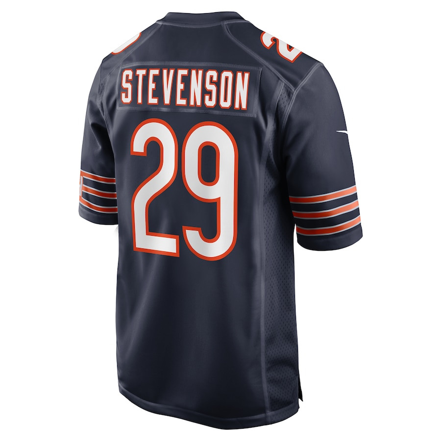 Tyrique Stevenson 29 Chicago Bears Game Navy NFL Jersey Men's
