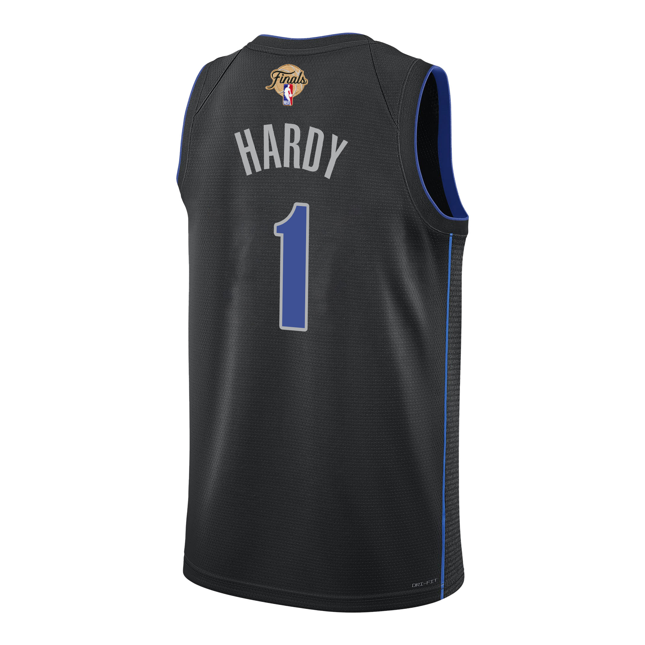 Jaden Hardy 1 Dallas Mavericks 2024 FINALS PATCH Swingman City Edition Black NBA Jersey Men's