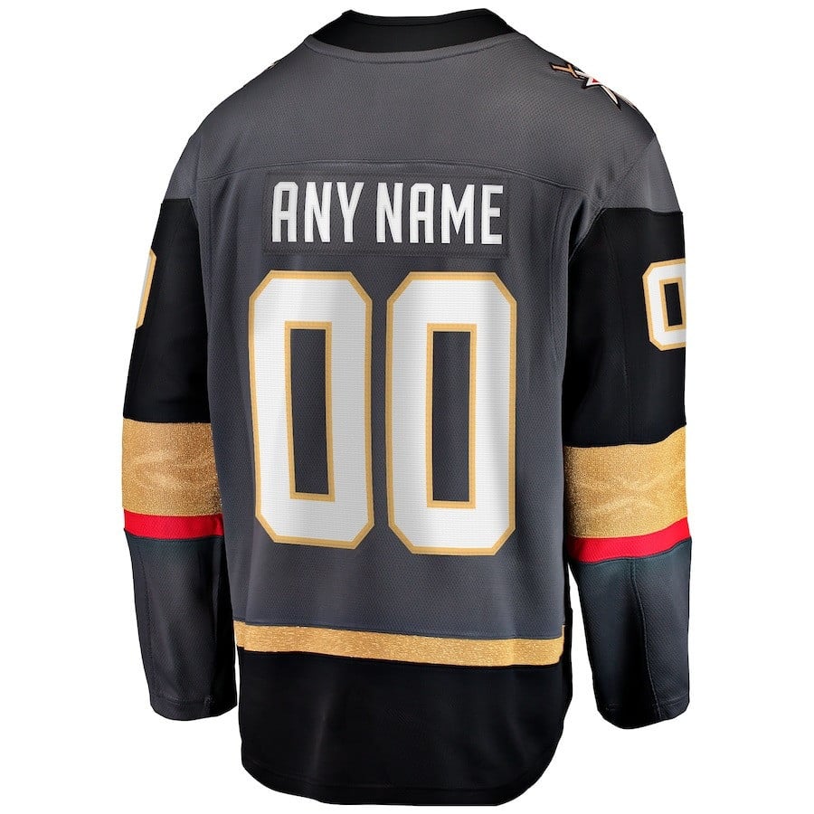 Custom 00 Vegas Golden Knights 2023 Stanley Cup Final Alternate Breakaway Black NHL Jersey Men's
