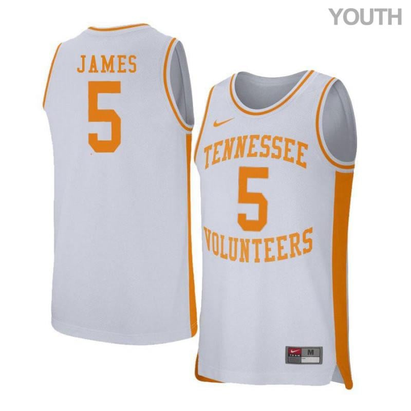 5 Josiah-Jordan Jame White Retro Elite Tennessee Volunteers NCAA Jersey Youth