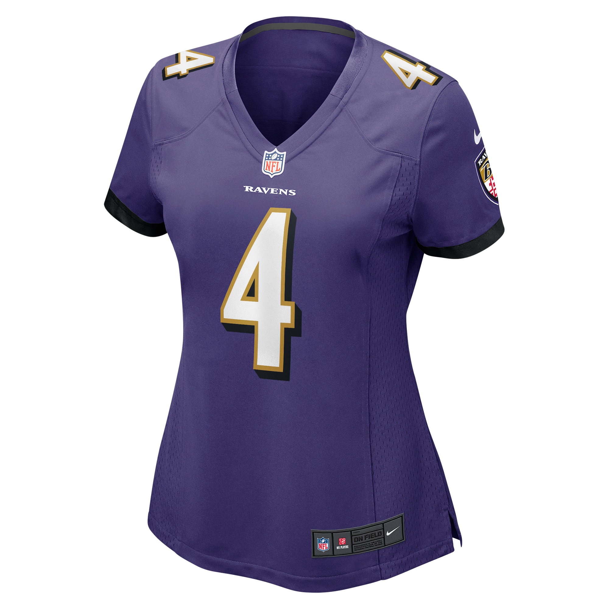 Baltimore Ravens Zay Flowers Purple Team Game NFL Jersey Women's