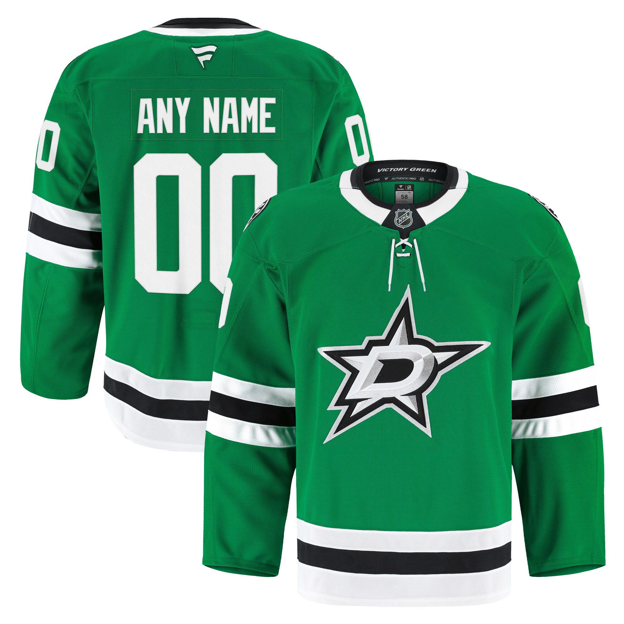Dallas Stars Kelly Green Home Pro Custom NHL Jersey Men's