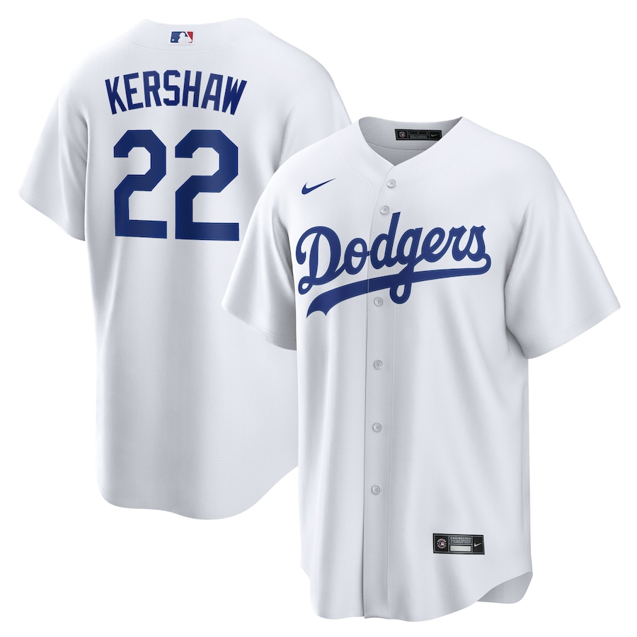 Clayton Kershaw Los Angeles Dodgers Home Player Name Jersey White