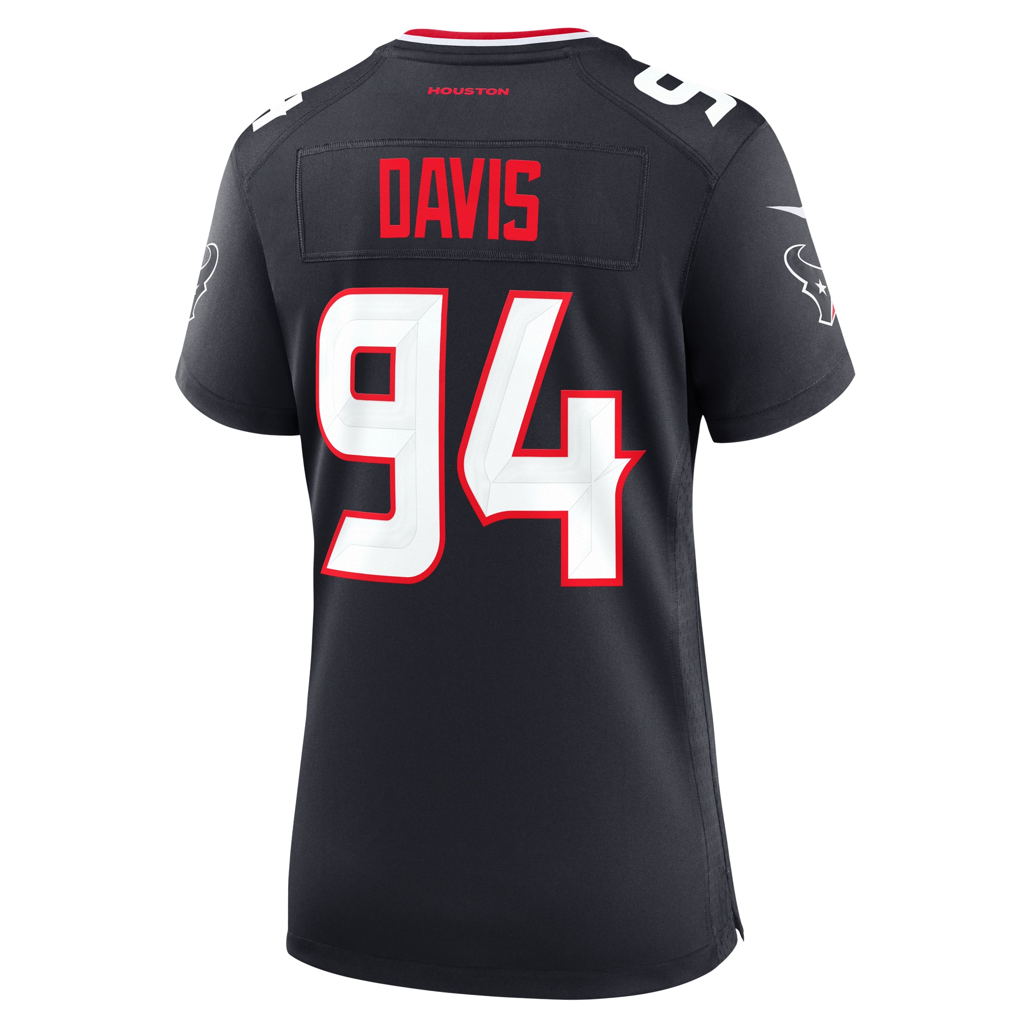 Houston Texans Khalil Davis Navy Team Game NFL Jersey Women's