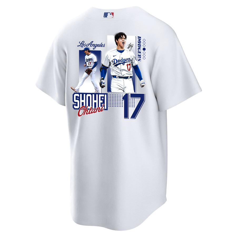 Shohei Ohtani 17 Los Angeles Dodgers Signed Welcome To The Sho 2023 Home White MLB Jersey Men's