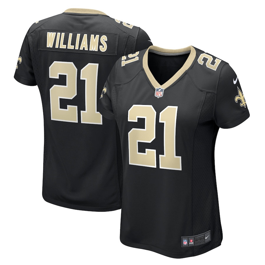 Jamaal Williams 21 New Orleans Saints Black NFL Jersey Women's