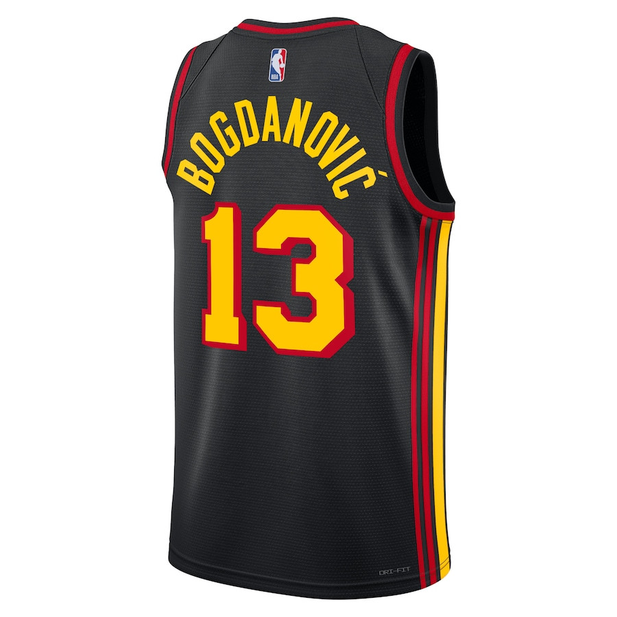 Bogdan Bogdanovic 13 Atlanta Hawks Unisex Swingman Statement Edition Black NBA Jersey Unisex