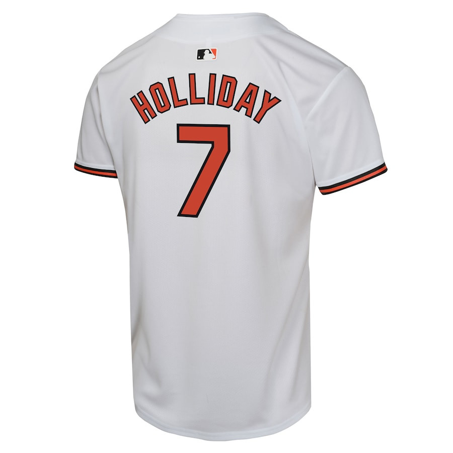 Jackson Holliday 7 Baltimore Orioles Home Game White MLB Jersey Youth