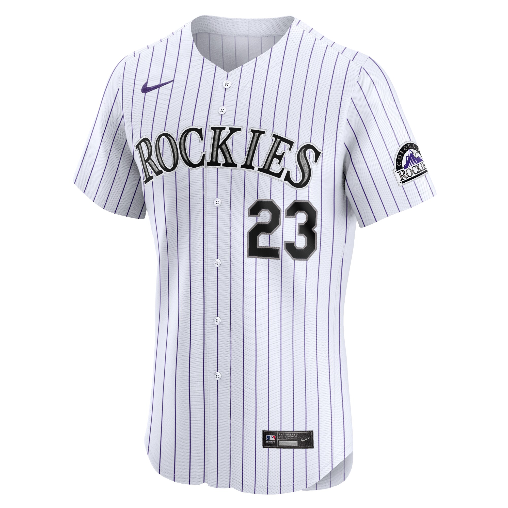 Colorado Rockies Kris Bryant White Home Elite MLB Jersey Men's