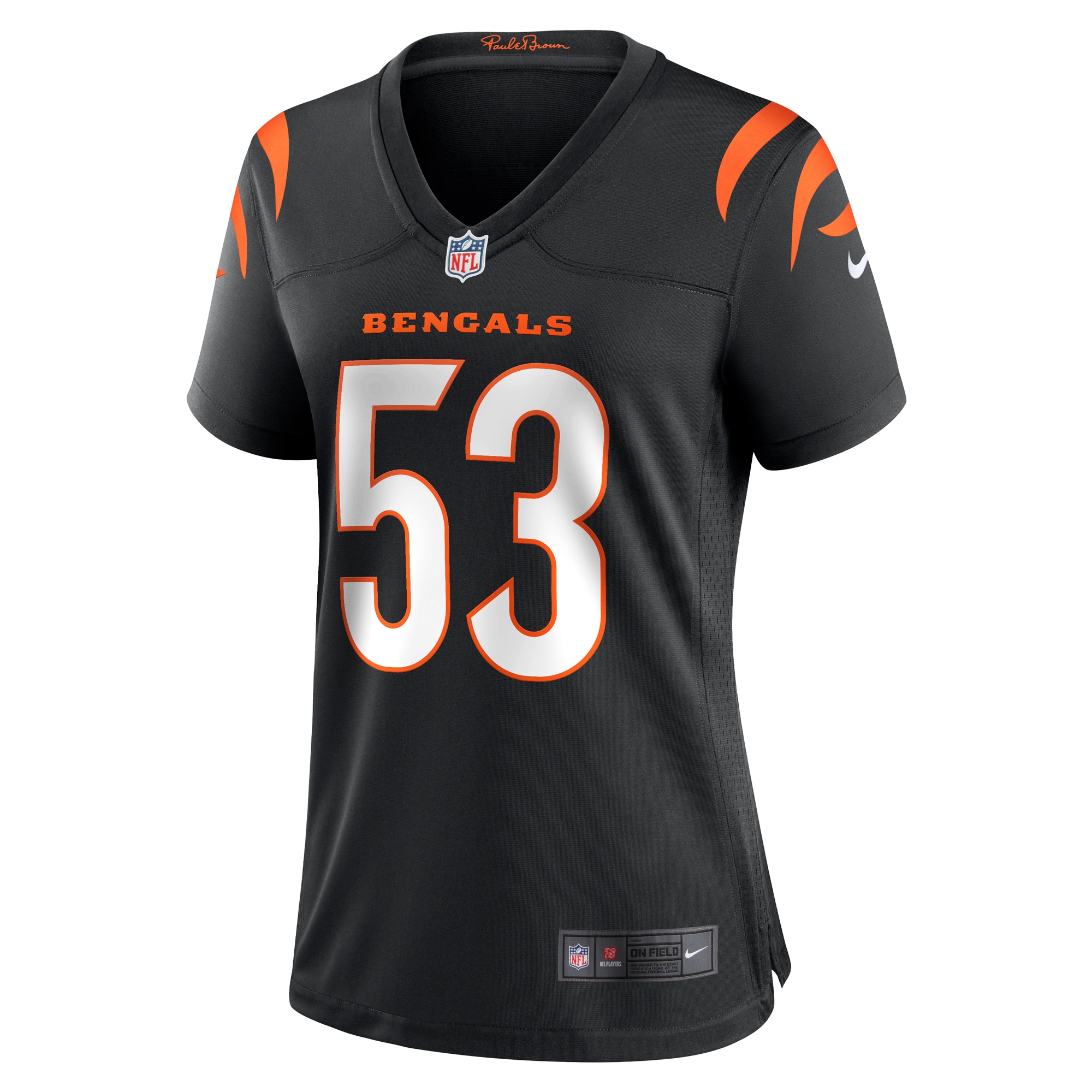 Cincinnati Bengals TJ Pesefea Black Team Game NFL Jersey Women's