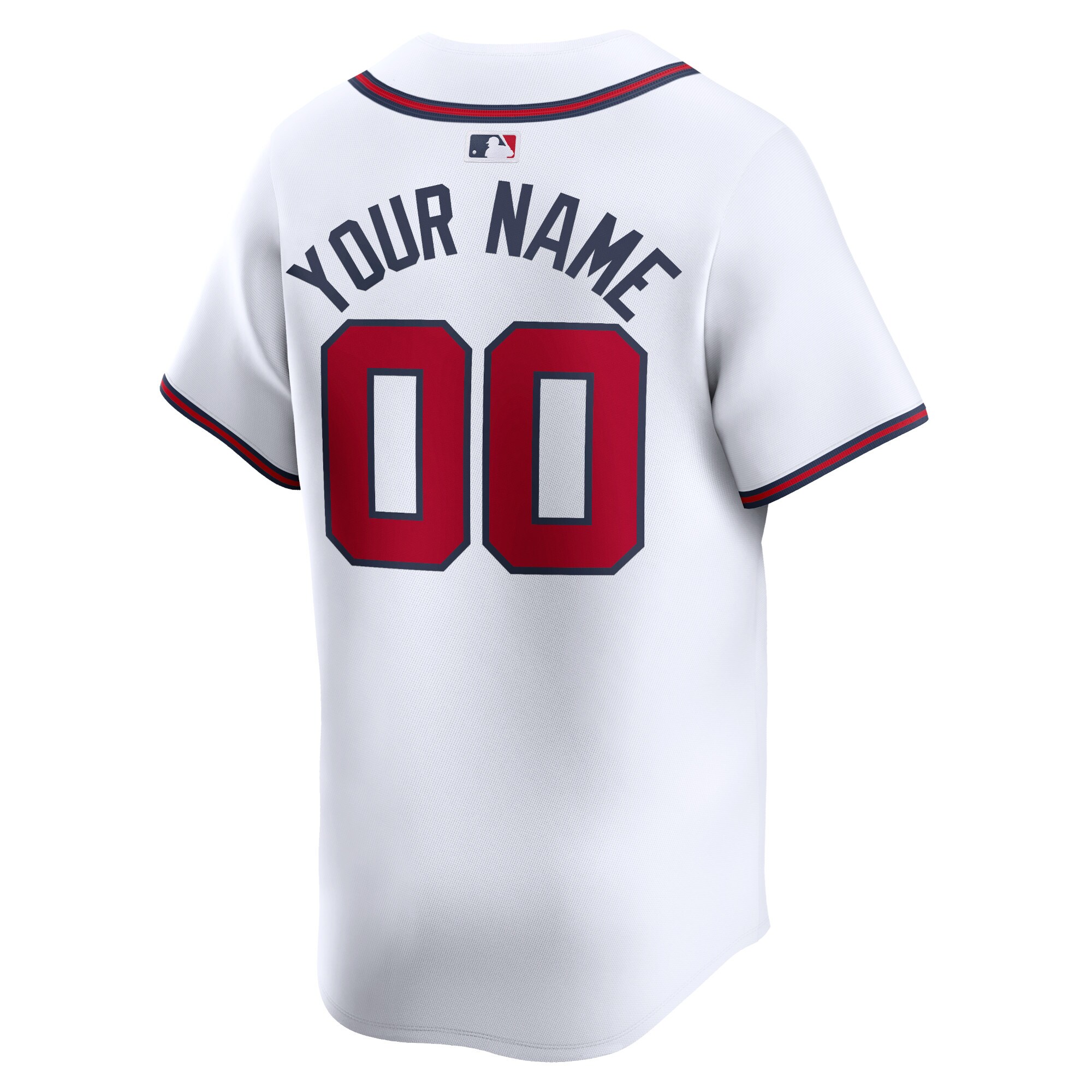 Atlanta Braves White Home Limited Custom MLB Jersey Youth