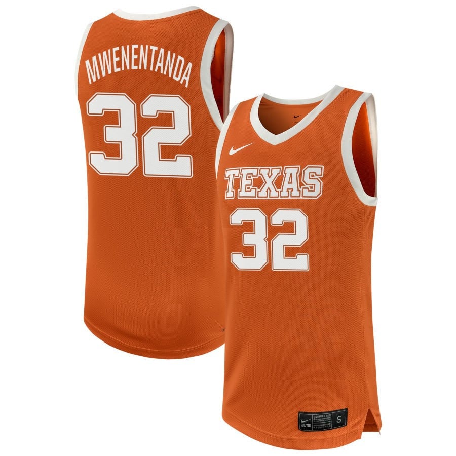 Ndjakalenga Mwenentanda 32 Texas Longhorn Unisex NIL Texas Orange NCAA Jersey Unisex