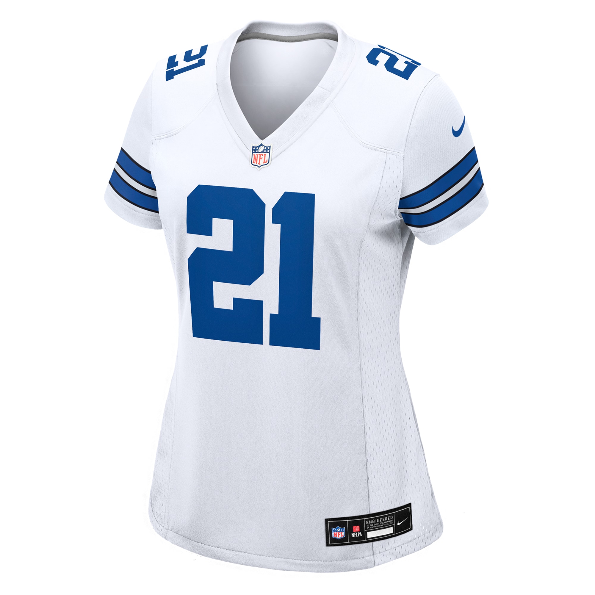 Dallas Cowboys Ezekiel Elliott White Team Game NFL Jersey Women's