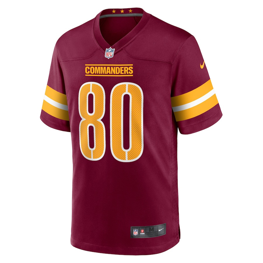 Curtis Hodges 80 Washington Commanders Game Burgundy NFL Jersey Men's