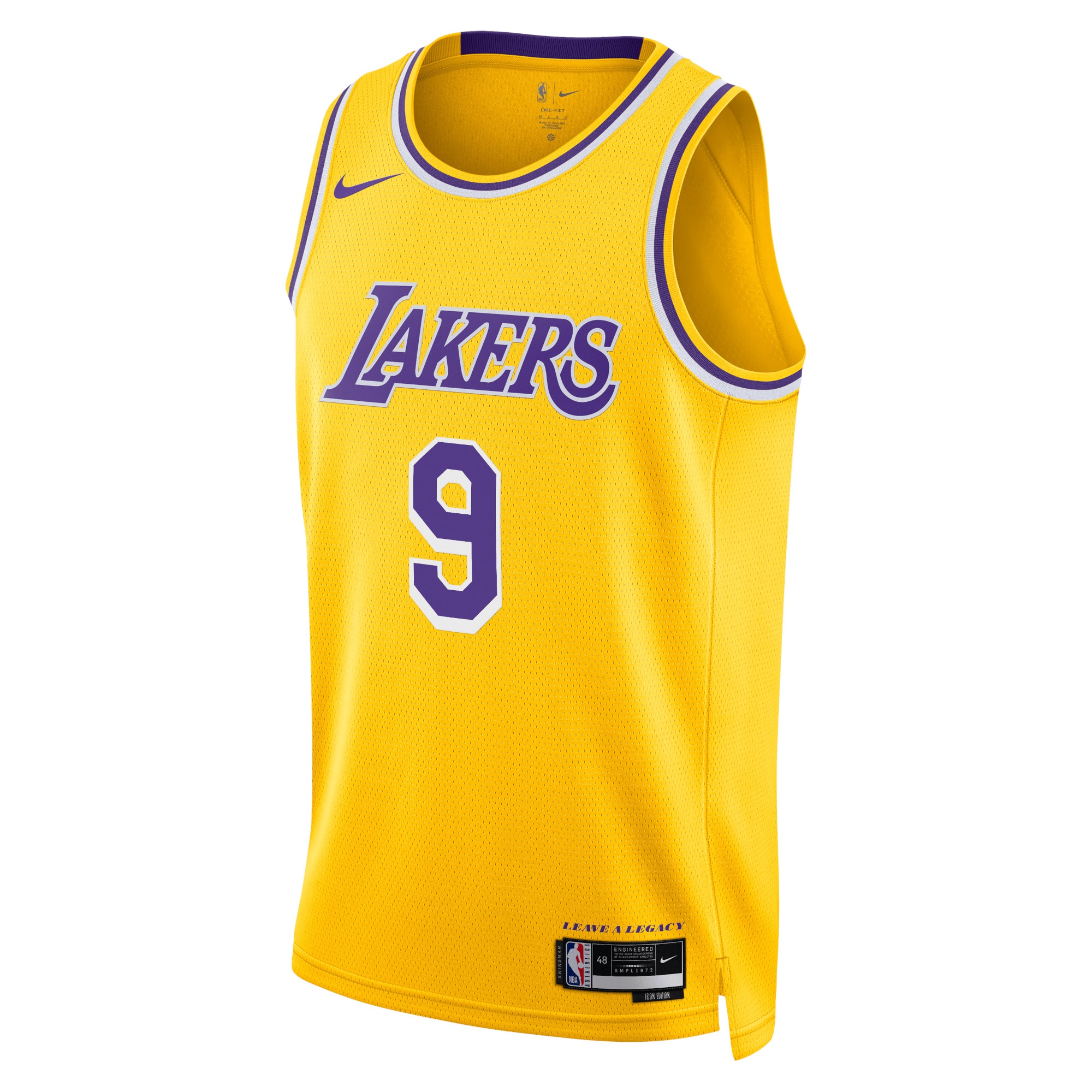 Los Angeles Lakers Icon Swingman Gold Bronny Jame Unisex NBA Jersey Unisex