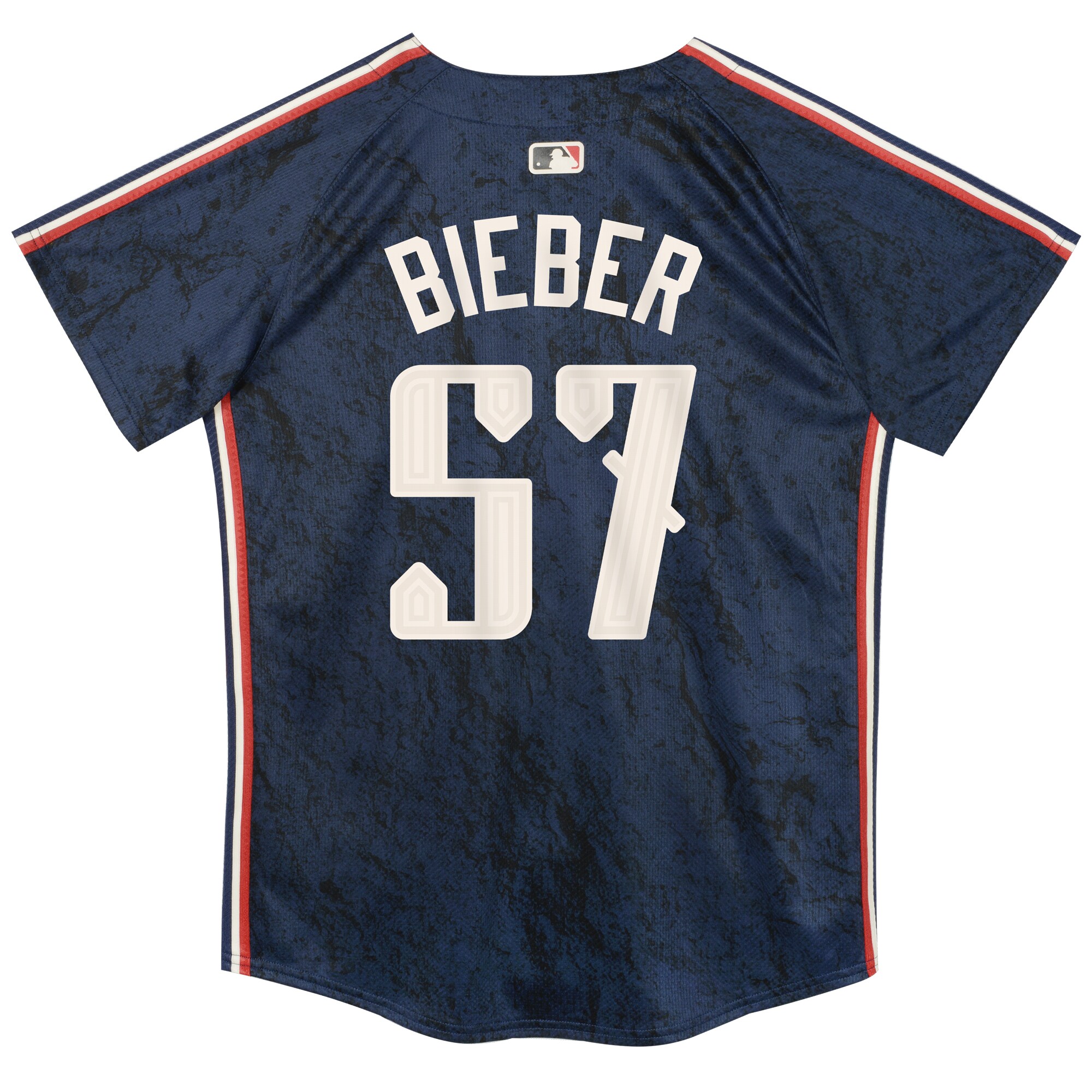 Preschool Cleveland Guardians Shane Bieber Navy 2024 City Connect Limited MLB Jersey Men's