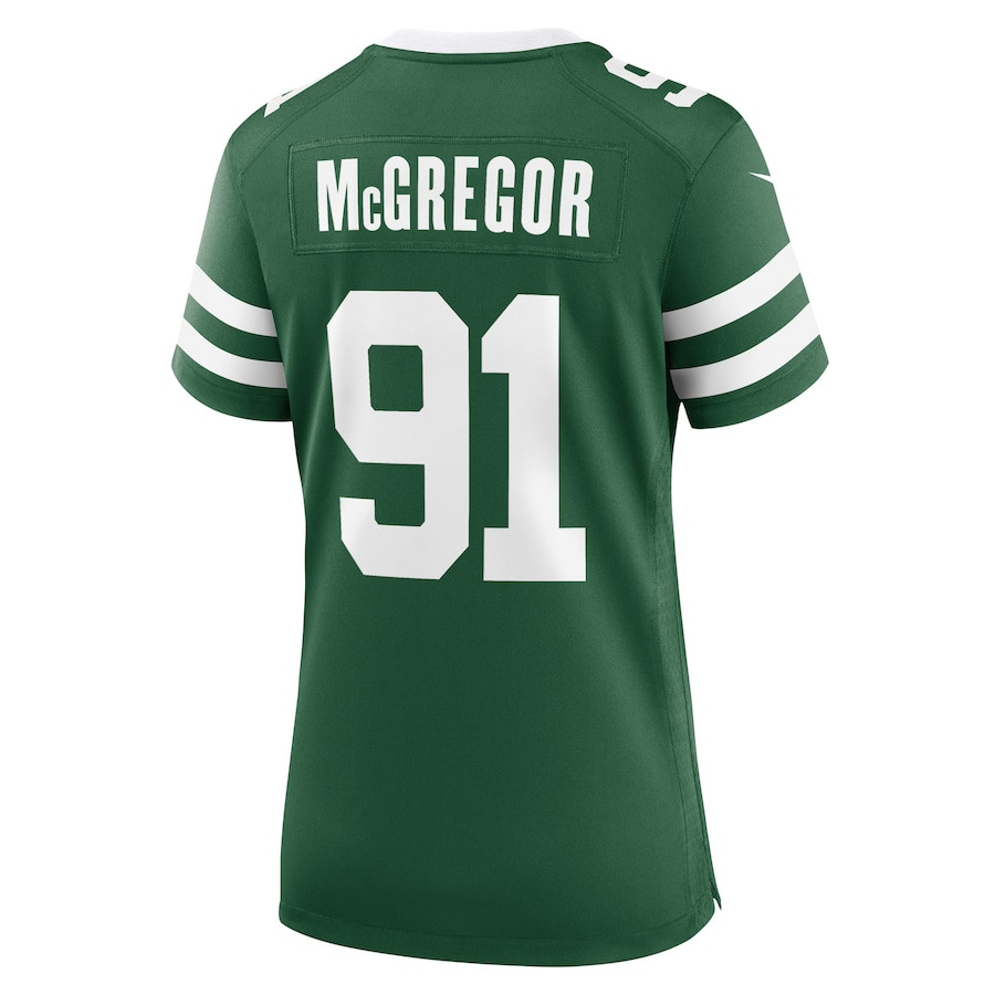 Braiden McGregor 91 New York Jets Team Game Legacy Green NFL Jersey Women's